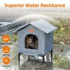 Insulated Cat Shelter Weatherproof Outdoor Cat House with Self-Warming Insulation