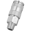 Milton 765ST 1/4" MNPT High Flow (V-Style) Quick-Connect Steel Coupler
