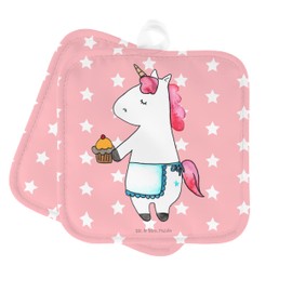 Mr. & Mrs. Panda Set of 2 pot holders unicorn muffin - gift, pot holder, pot holder, set of 2, oven gloves, unicorns