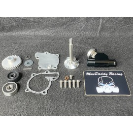 MacDaddy Racing Banshee Billet Water Pump and Temperature Gauge Kit