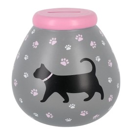 Pot of Dreams Limited Edition of Money Boxes from Dogs & Cats to Home & Tree of Life - SMASH to open savings bank (Black Cat)