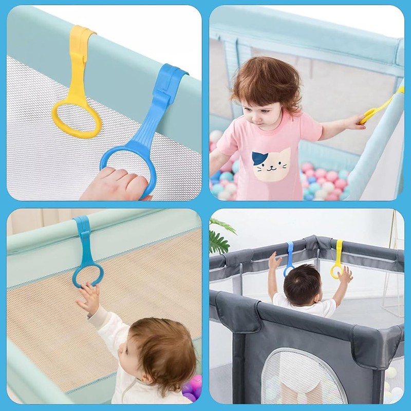 MIRKUZI Pack of 4 Rings for Baby Cots Multicoloured Hanging