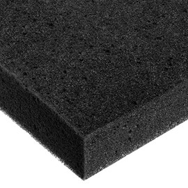 Soft Natural Sponge Foam Sheet, Open Cell, 22 lbs/cu. ft., 1 in Thick x 12 in Wide x 12 in Long