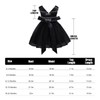 TENTIDE Baby Girl Black Dress Wedding Sleeveless V Neck A-line