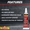 Dynatex 49451 Red High Strength Threadlocker, 6ml - Industrial Grade