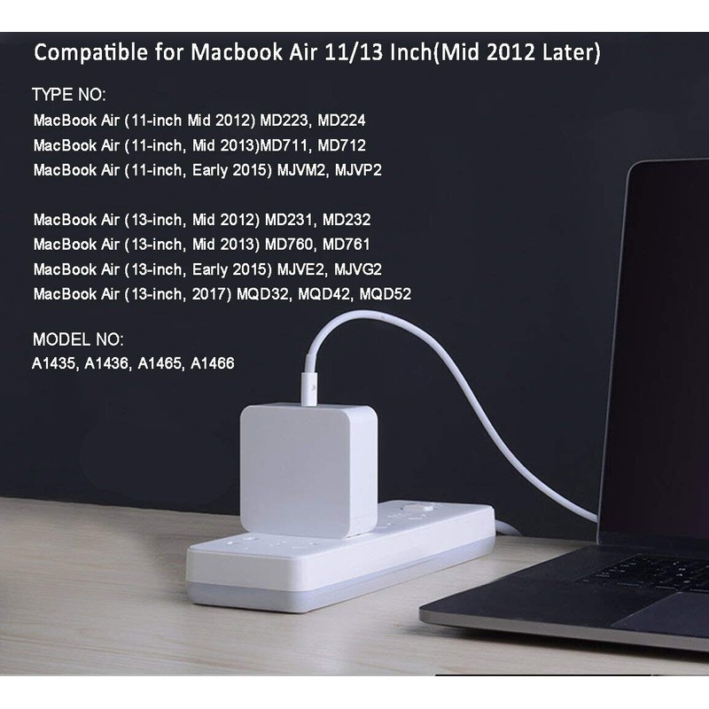For Apple 45W T Power Adapter Charger for Mac Book