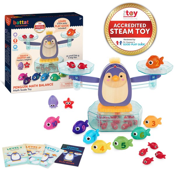 Battat Education – Penguin Math Balance Scale for Kids –