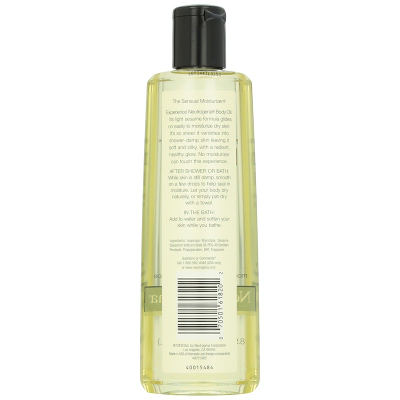 Neutrogena Body Oil, Light Sesame Formula, 8.5 Ounce
