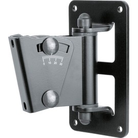 K&M König & Meyer 24471.000.55 Speaker Wall Mount | Surround Sound Wireless Home Theater | Single Speaker Bracket | Adjustable Swivel and Tilt | Multipurpose Holds Up to 33 lbs | German Made | Black