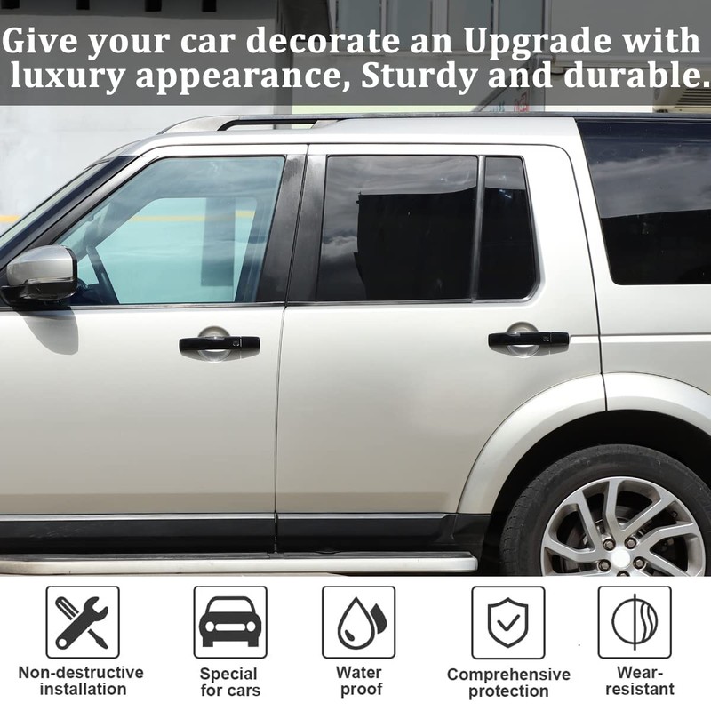 Gloss Black Door Handle Cover Trim for Land Rover Range
