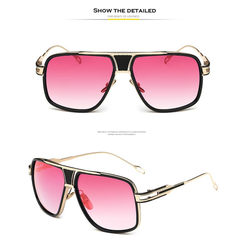 Gobiger Aviator Sunglasses for Men Retro Fashion Goggle Alloy Frame