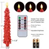 Homemory 3 Pcs Christmas Tree Candles with Remote, Waxy Flameless