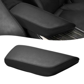 KBH Center Console Armrest Cover for Toyota Camry 2018 2019 2020 2021 2022 2023 2024, Car Arm Rest Protector, Vinyl Leather Trim, Anti-Scratch, Black (Without Lid)