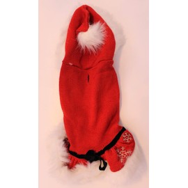 Pet Festive Holiday Knitted Hoodie Sweater, Small