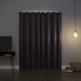 Sun Zero Nordic 2-pack Theater Grade Extreme 100% Blackout Grommet Curtain Panel Pair, 52" x 63", Fig