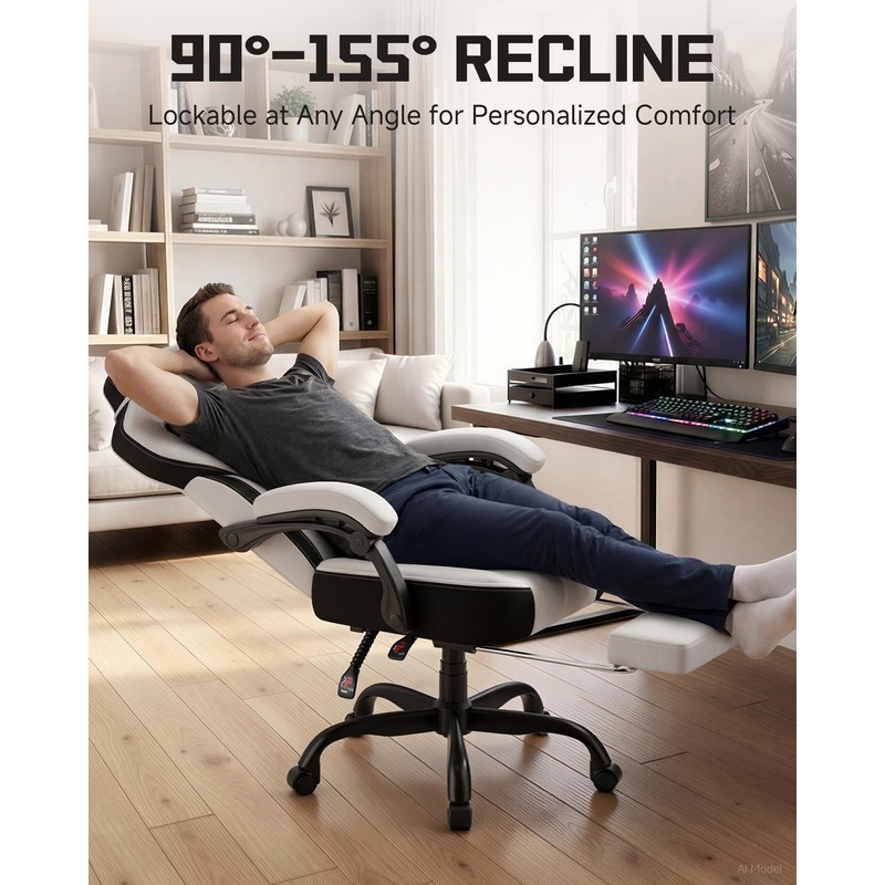 GTPLAYER Gaming Chair for Adults, Ergonomic High Back Chair with