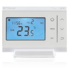 SPARES2GO Optumum Digital Programmable Thermostat RF Radio Frequency Universal 7 Day Combi Boiler