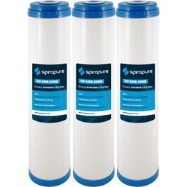 SpiroPure 20x4.5 Empty Refillable Filter Cartridges with Polyester Pads (Case of 3)