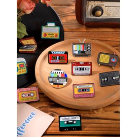 XunYee 12 Pcs Backpack Pins Cute Pins for Men Women Lapel Badges Pins for Jackets Shirts Hat Aesthetic Vintage Brooches Pin(Music Backpack)