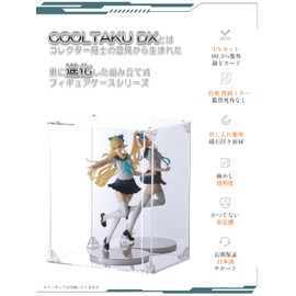 COOLTAKU Acrylic Display Case, Mirrored Back and Base, UV Protected, Front Door with Magnetic Buckle, Display Box, Dustproof Showcase for Figures, Collections, Models, Toys (8x8x8 inch, 20x20x20 cm)
