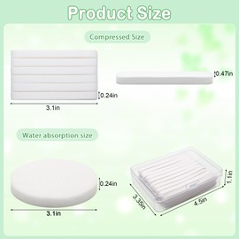 360+1 Pack White Compressed Facial Sponges, Luxiv Round Compress Face Cleaning Sponge for Estheticians Face Sponge Soft Compressed Makeup Sponges with Travel case (360)