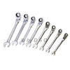 toolzone SP128 Flex Head Combination Ratchet Spanner Set - Silver
