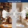 Orger Passage Door Knobs,Modern Glass Door Knobs, Keyless Stain Nickel