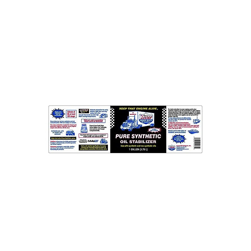 Lucas Oil 10131 Pure Synthetic Oil Stabilizer - 1 Gallon