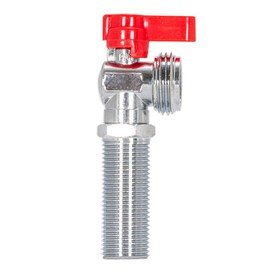 Eastman Brass Hose Thread Washing Machine Outlet Stop Valve, 1/2 Inch MIP x 3/4 Inch MHT, Quarter Turn Ball Valve, Hot Water Applications, 10758