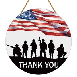 Memorial Day Decorations American Soldier Remember Our Heros Hanging Sign American Flag Memorial Day Wreath Patriotic Wreath Wooden 4th of July Decorations Door Decor for Office Wall Indoor Home Decor