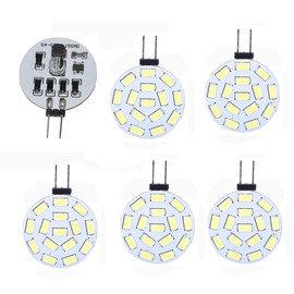 ShuoHui Neutral White G4 LED 12V 24V Dimmable, 3.5W 350 Lumen 15 SMD 5630 10V-30V 4500K Replacement for 30W Halogen Bulbs (2)
