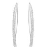 AeraVida Trendy Texture Long Curved Lines .925 Sterling Silver Slide-Through