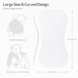 sleepyturtle 5 Pack Baby Burp Cloths, Unisex Newborn Burping Cloths, Soft and Absorbent Muslin Cotton, Large Size for Newborn, (Pink-fxm)