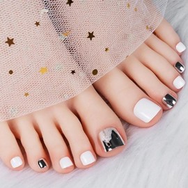 [SS62] Toenail self pedicure nail sticky cure pedi 05. White Star ONESIZ / [에스에스62]발톱 셀프 패디네일 네일 붙이는큐어패디 05.화이트스타ONESIZ