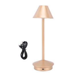 Cordless Table Lamp Modern Style Iron Art 3 Color Stepless Dimming Portable LED Desk Lamp with Touch Control Rose Gold