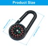 Kemcatui 10Pcs Clip on Compass Bulk, Mini Compass Key Chain