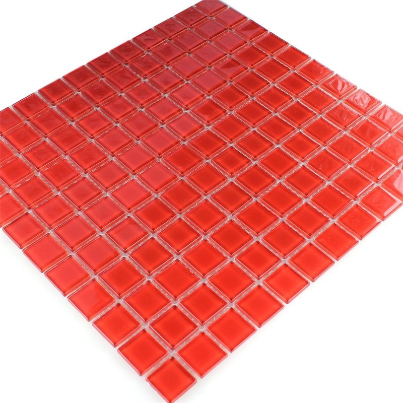 Glass Mosaic Tiles Red