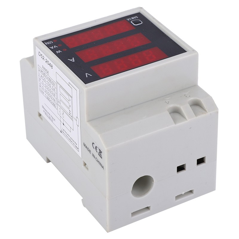 D52-2048 Multi Function Meter Rail Digital Displayed AC Voltage Current