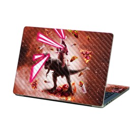 MightySkins Carbon Fiber Skin Compatible with Apple MacBook Pro 14” (2021) - Pizza Laser Adventure | Protective, Durable Textured Carbon Fiber Finish | Easy to Apply | Made in The USA