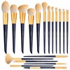 LORYP Makeup Brushes Set Labeled 18 Piece Face and Eye