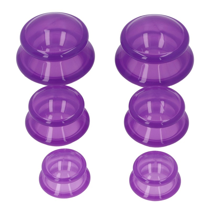 6pcs Silicone Cupping Set High Transparency Wet Absorption Negative Pressure