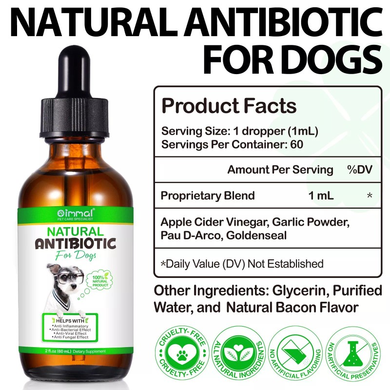 Oimmal Natural Antibiotic for Dogs Allergy Relief Apple Cider Vinegar