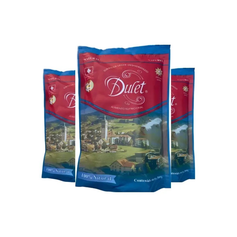 Dulet - 3 Pack Lactosuero Suizo Natural 500gr, 100% Original