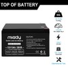 Miady 12V 12Ah Rechargeable Sealed Lead Acid Battery (2 Packs)