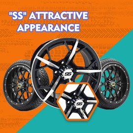 Universal Golf Cart ITP SS Wheel Center Cap Cover, 8,10,12 Inch Push in Style Chrome Center Hub Caps for Club Car EZGO Yamaha Golf Cart Wheel-4 Packs (Height 3.21" / Outer Diameter 2.75")