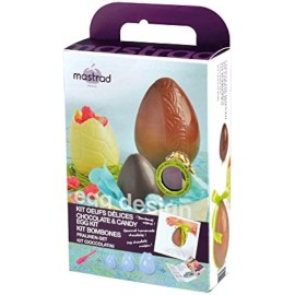 Mastrad Chocolate and Candy Egg Kit - Heat Resistant - Easy to Use - Includes Brush