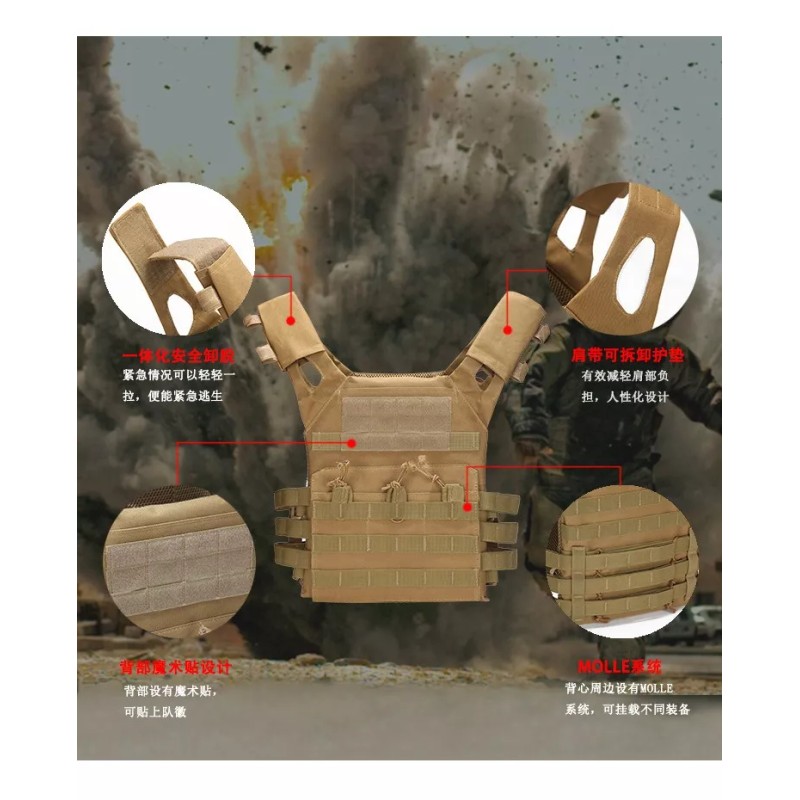 BOSSCO Chaleco Táctico Militar Multifuncional Estilo Combate Guerra