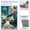 Pickmesh 2 Pack Collapsible Bucket Wash Basin Set 10l Cleaning