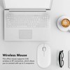 Wireless Mouse White 2.4G BT Mode Ultra Slim Silent Optical