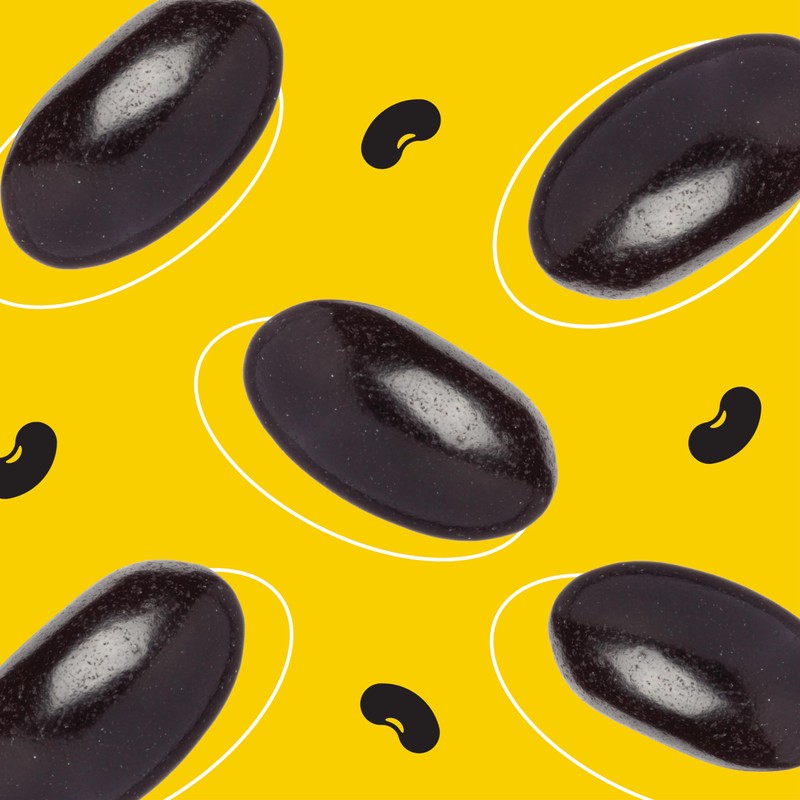 Black Licorice Jelly Beans - 3 Pound Bulk Pack -